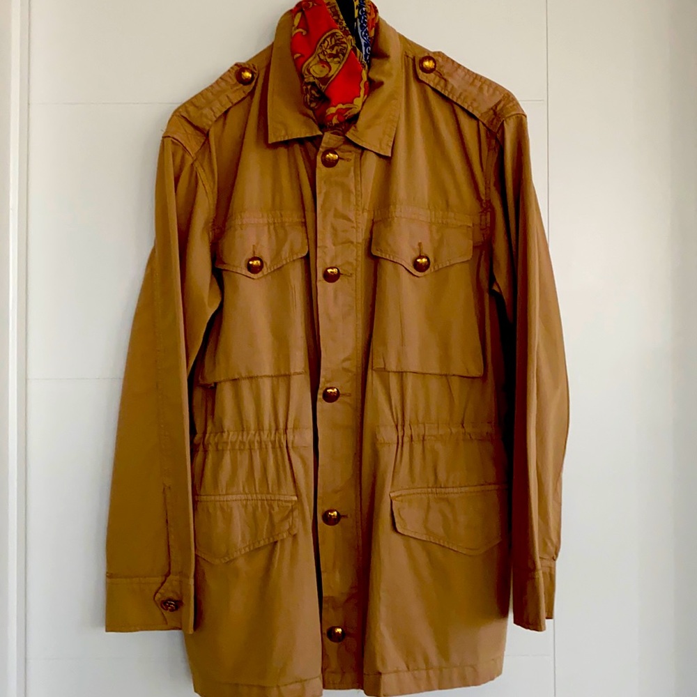 POLO RALPH LAUREN, 100% COTTON EMBROIDERED CLASSIC SAFARI JACKET